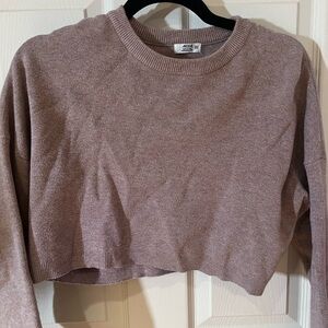 Ardene Cropped Mauve Knit Sweater